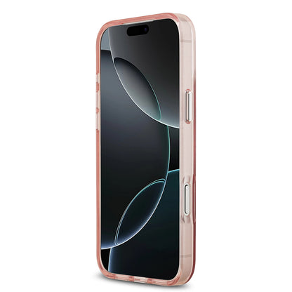 Ovitek MagSafe za Apple iPhone 17 Pro Max, Guess, IML Gradient Triangle Logo, Roza