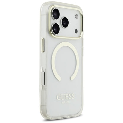 Ovitek MagSafe za Apple iPhone 17 Pro Max, Guess, Metal Outline, Zlat