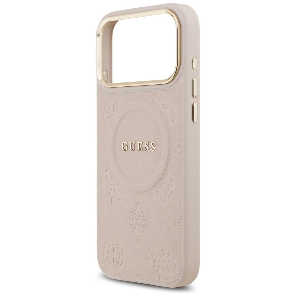 Ovitek MagSafe za Apple iPhone 17 Pro Max, Guess, Peony Hot Stamp, Roza