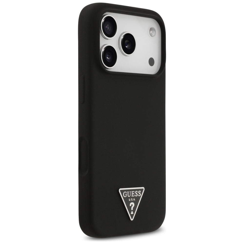 Ovitek MagSafe za Apple iPhone 17 Pro Max, Guess, Triangle Logo, Črn