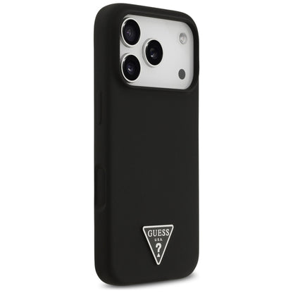 Ovitek MagSafe za Apple iPhone 17 Pro Max, Guess, Triangle Logo, Črn
