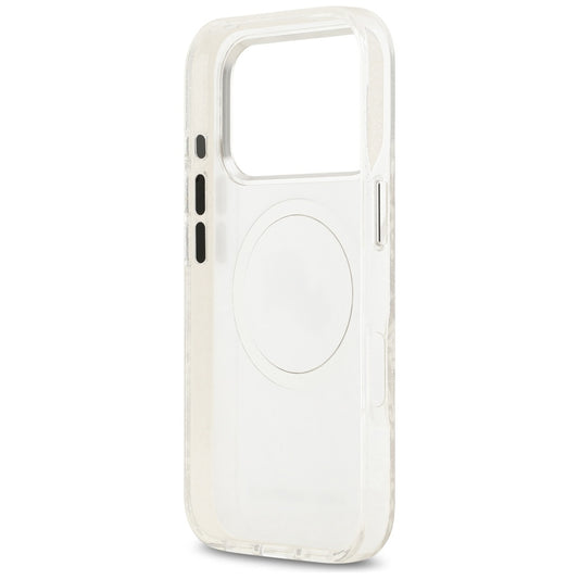 Ovitek MagSafe za Apple iPhone 17 Pro Max, Karl Lagerfeld, Glitter Karl & Choupette Head, Bela