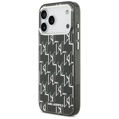 Ovitek MagSafe za Apple iPhone 17 Pro Max, Karl Lagerfeld, IML KL Monogram, Črn