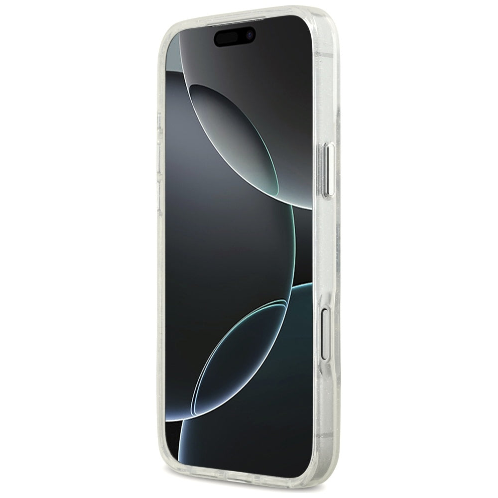 Ovitek MagSafe za Apple iPhone 17 Pro Max, Karl Lagerfeld, IML Sketch Logo Glitter Karl & Choupette, Prozoren