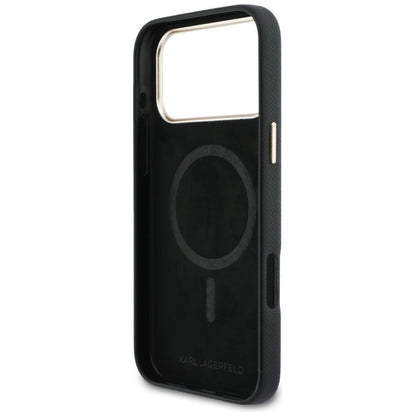 Ovitek MagSafe za Apple iPhone 17 Pro Max, Karl Lagerfeld, Karl Head Logo, črn