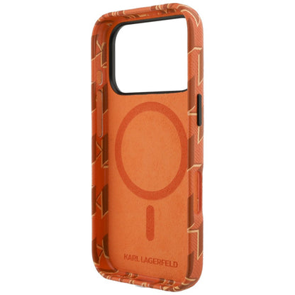 MagSafe Case for Apple iPhone 17 Pro Max, Karl Lagerfeld, KL Monogram Logo, Orange
