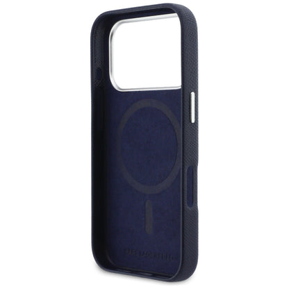 Ovitek MagSafe za Apple iPhone 17 Pro Max, Karl Lagerfeld, Saffiano Karl & Choupette Pins, Modra