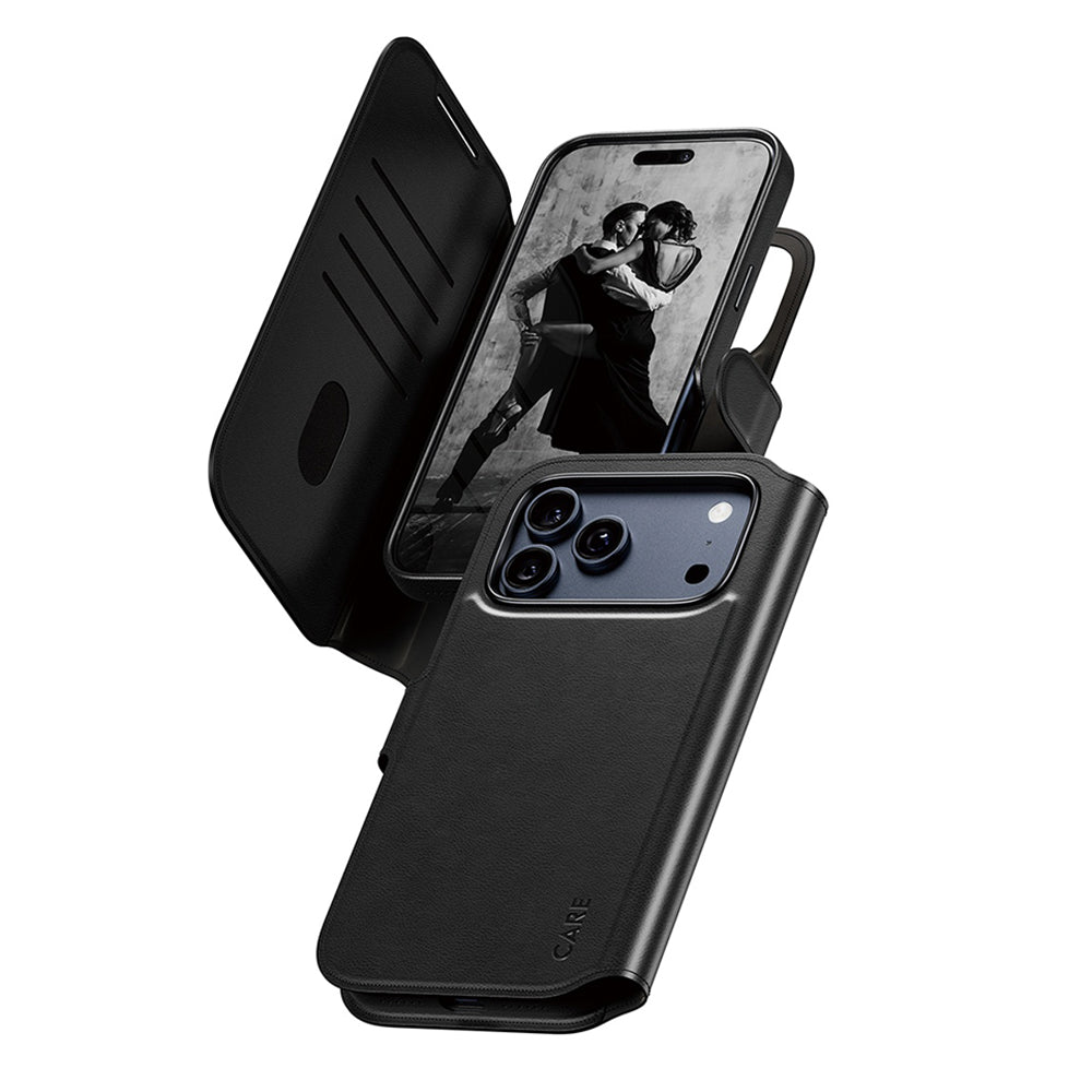 Ovitek MagSafe za Apple iPhone 17 Pro Max, PanzerGlass, Care Feature Tango Two-in-One, Črn