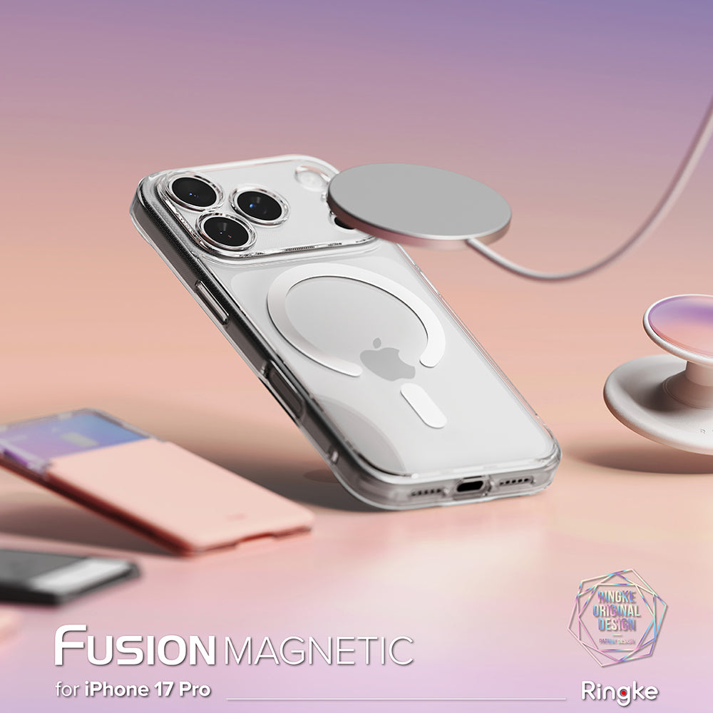 Ovitek MagSafe za Apple iPhone 17 Pro Max, Ringke, Fusion, Prozoren