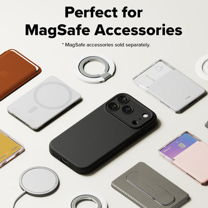 Ovitek MagSafe za Apple iPhone 17 Pro Max, Ringke, Silikon, Črn