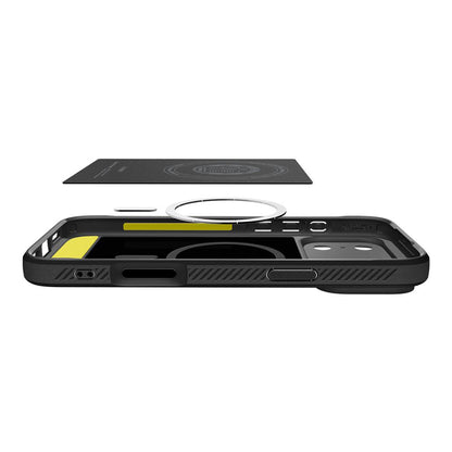 Ovitek MagSafe za Apple iPhone 17 Pro Max, Spigen, Rugged Armor, Mat Črna