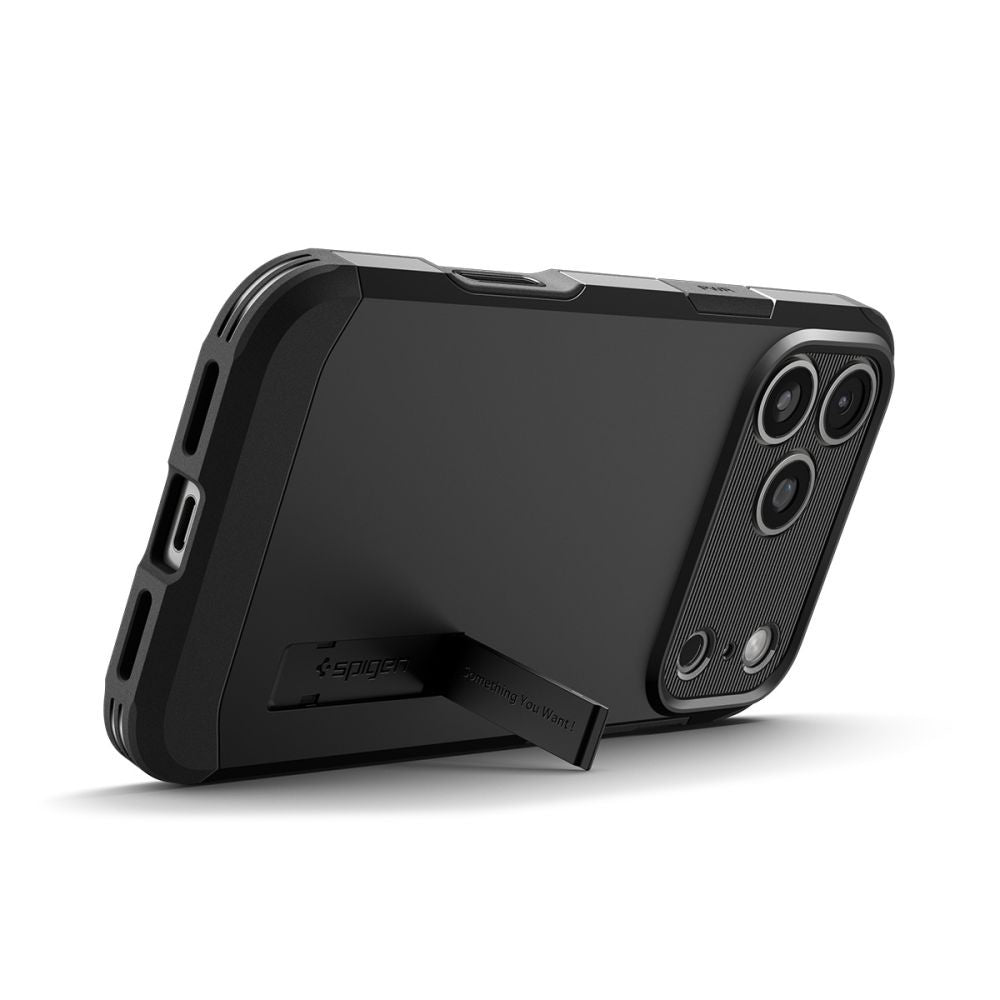 Ovitek MagSafe za Apple iPhone 17 Pro Max, Spigen, Tough Armor T, Črn