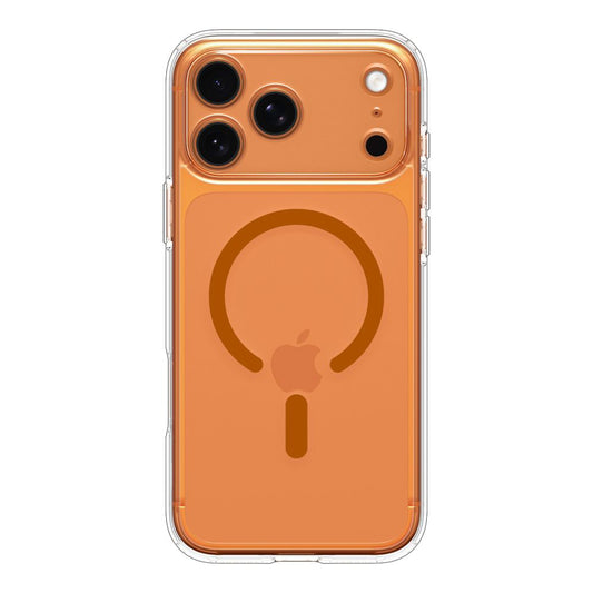 Ovitek MagSafe za Apple iPhone 17 Pro Max, Spigen, Ultra Hybrid, Prosojna Oranžna