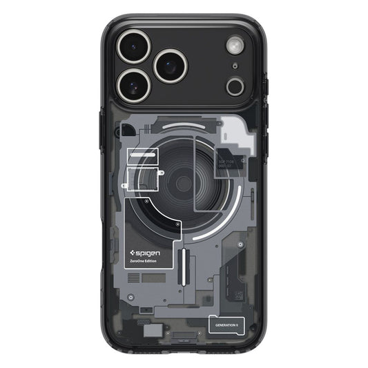 Ovitek MagSafe za Apple iPhone 17 Pro Max, Spigen, Ultra Hybrid Zero One, Črn