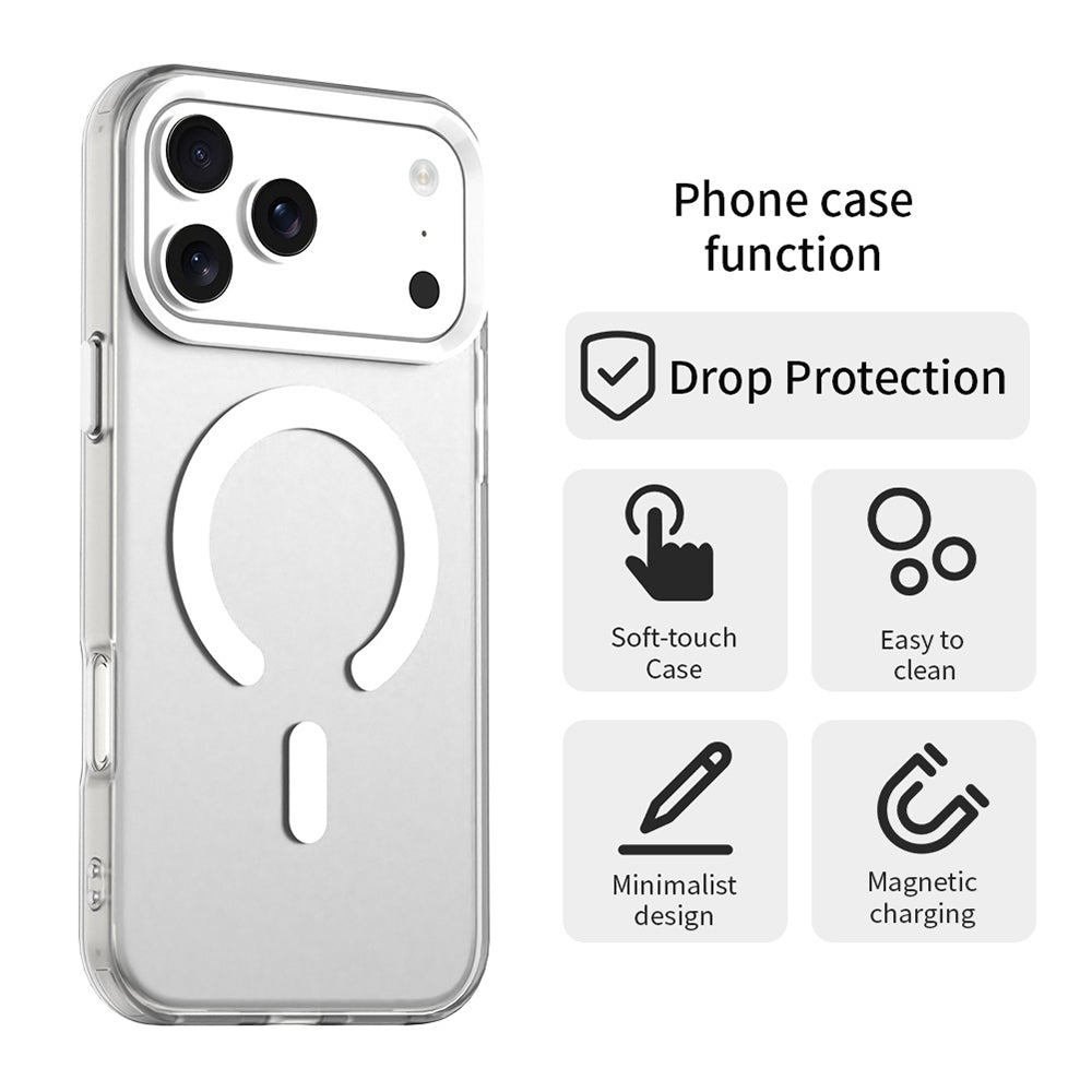 Ovitek MagSafe za Apple iPhone 17 Pro Max, Techsuit, CandyCase, Bela
