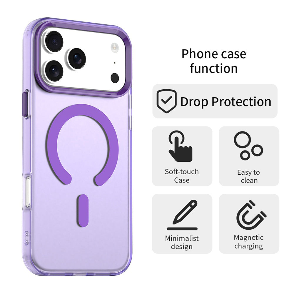 Ovitek MagSafe za Apple iPhone 17 Pro Max, Techsuit, CandyCase, Vijolična