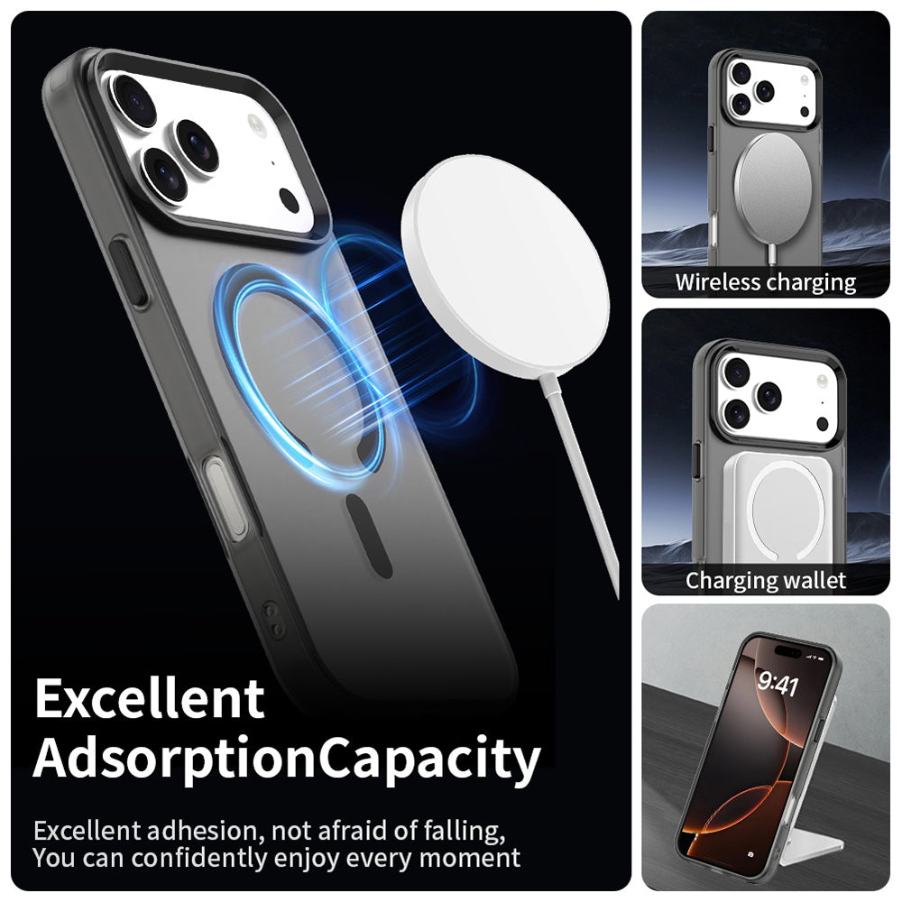 Ovitek MagSafe za Apple iPhone 17 Pro Max, Techsuit, CandyCase, Črn