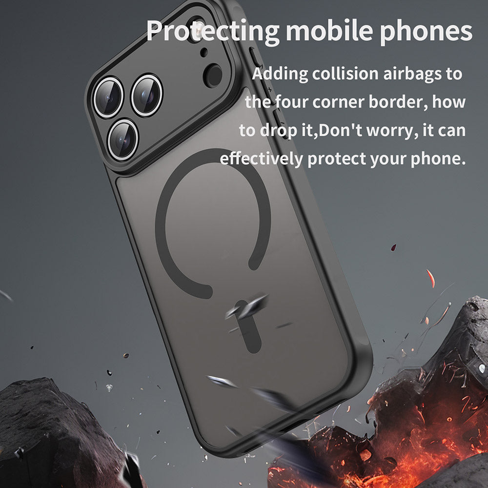 Ovitek MagSafe za Apple iPhone 17 Pro Max, Techsuit, HaloFrost II, Črn