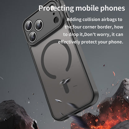 Ovitek MagSafe za Apple iPhone 17 Pro Max, Techsuit, HaloFrost II, Črn