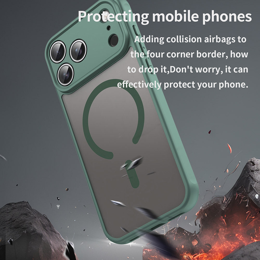 Ovitek MagSafe za Apple iPhone 17 Pro Max, Techsuit, HaloFrost II, Zelen