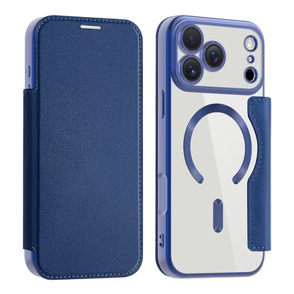 Ovitek MagSafe za Apple iPhone 17 Pro Max, Techsuit, SmartMag Book, Modra