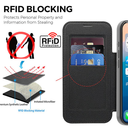 Ovitek MagSafe za Apple iPhone 17 Pro Max, Techsuit, SmartMag Book, Zelen