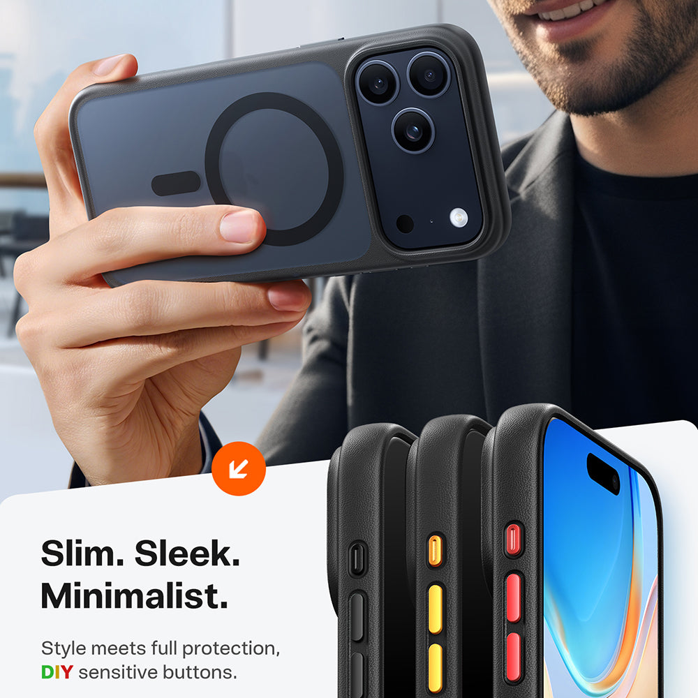 Ovitek MagSafe za Apple iPhone 17 Pro Max, Torras, Guardian, Črn