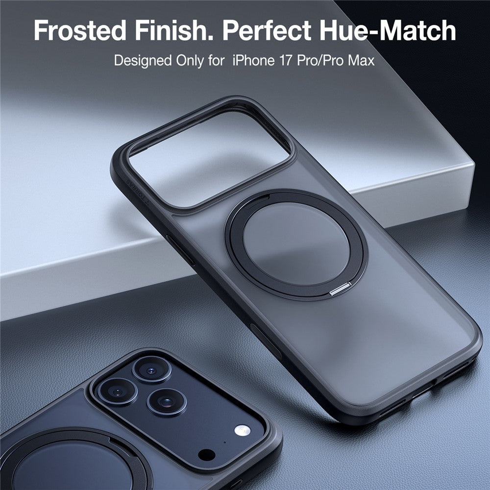 Ohišje MagSafe za Apple iPhone 17 Pro Max, Torras, Ostand Pro, Črna