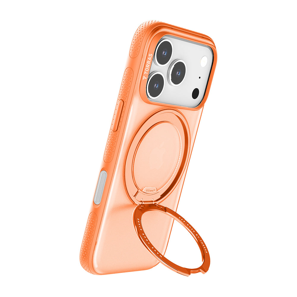 Ovitek MagSafe za Apple iPhone 17 Pro Max, Torras, Ostand R Fitness, Oranžen