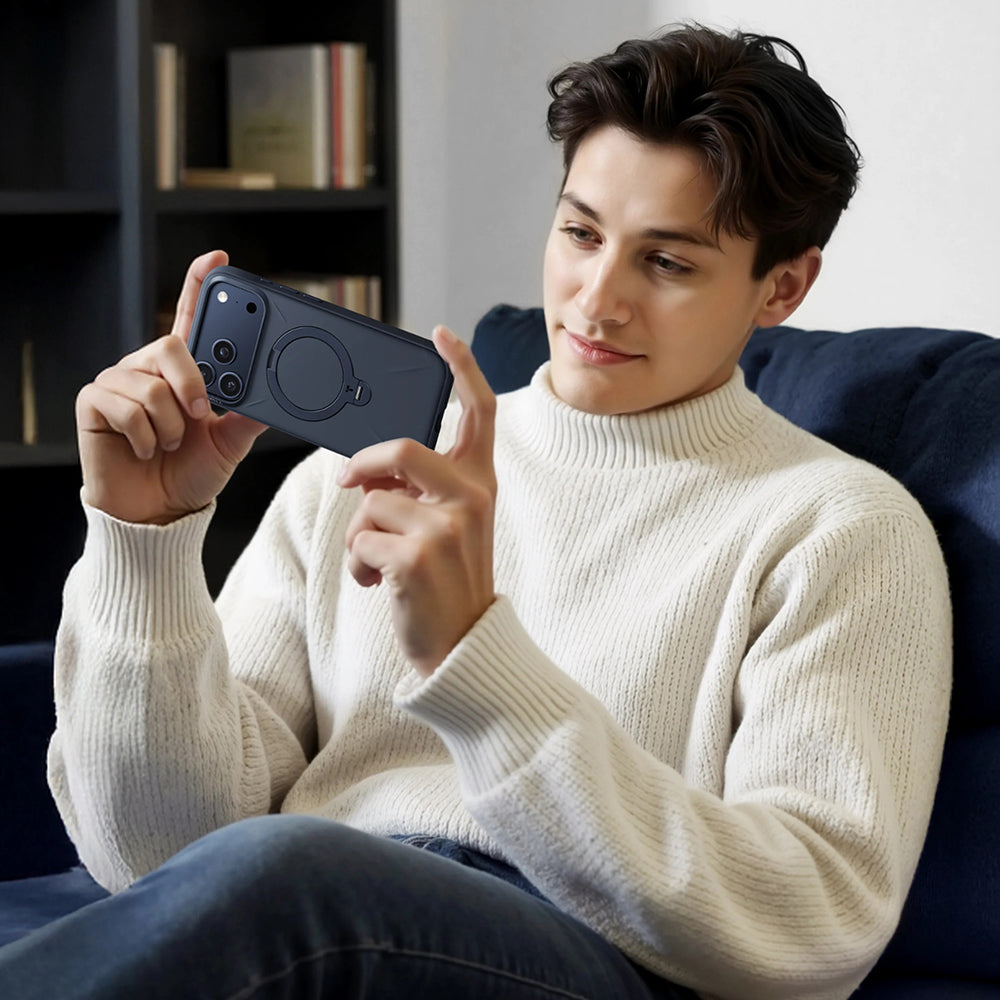 Ovitek MagSafe za Apple iPhone 17 Pro Max, Torras, QPRO Silicone, Svetlo modra