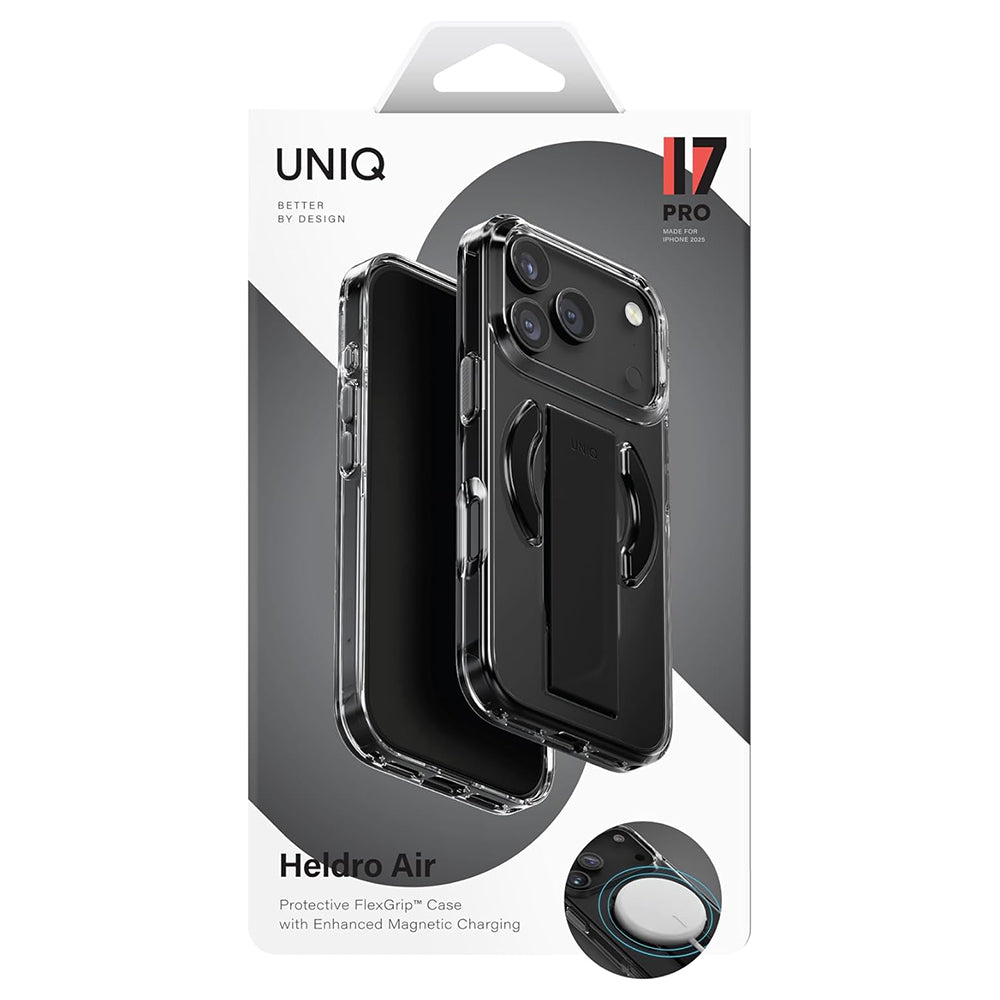 Ovitek MagSafe za Apple iPhone 17 Pro Max, UNIQ, Heldro Air MagClick, črn