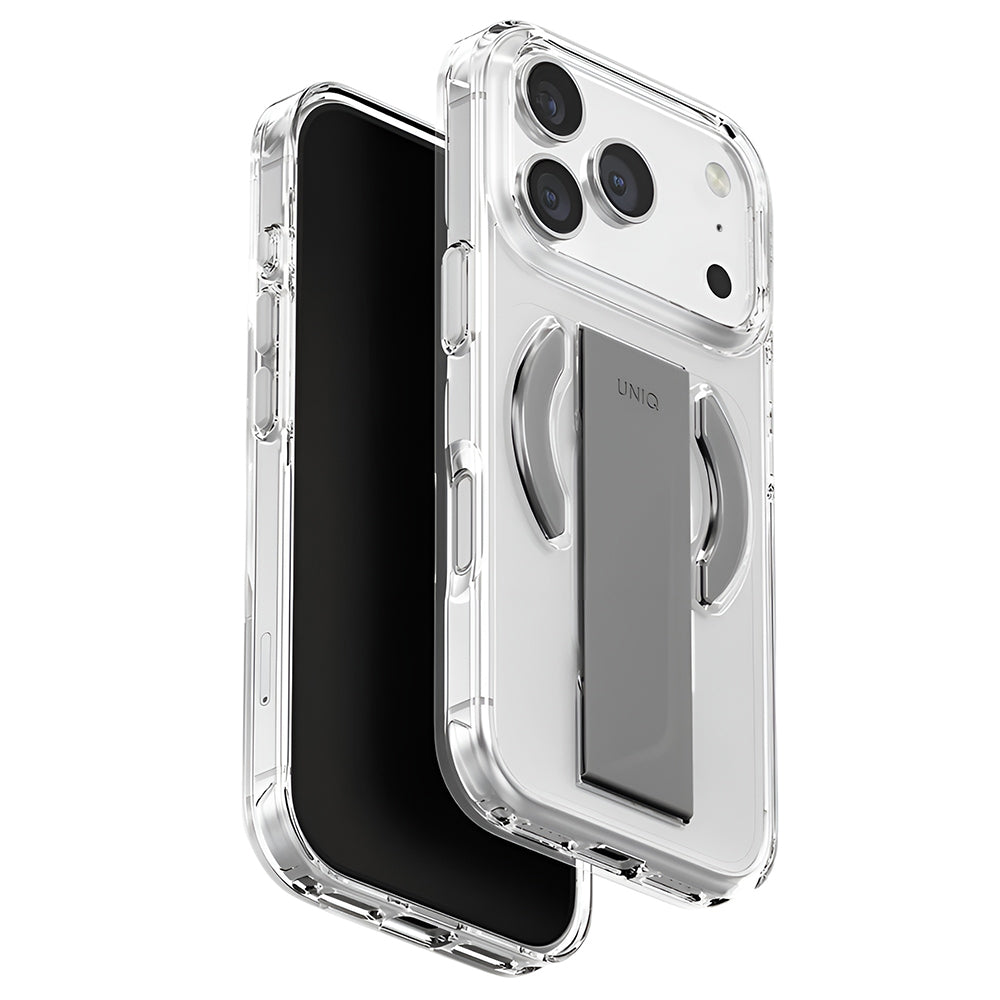 Ovitek MagSafe za Apple iPhone 17 Pro Max, UNIQ, Heldro Air MagClick, Prosojno Siva