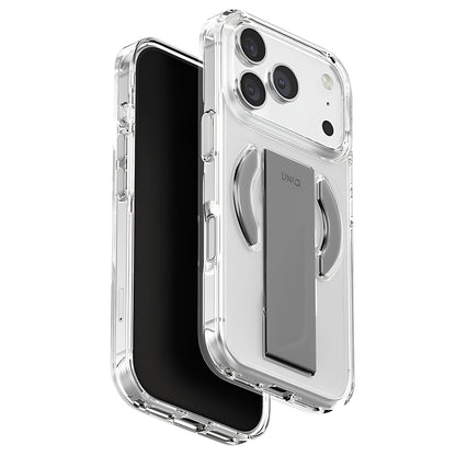 Ovitek MagSafe za Apple iPhone 17 Pro Max, UNIQ, Heldro Air MagClick, Prosojno Siva
