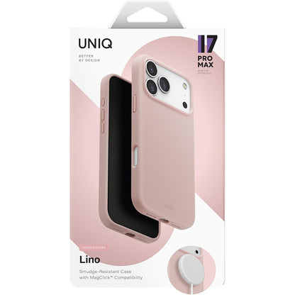Ovitek MagSafe za Apple iPhone 17 Pro Max, UNIQ, Lino MagClick, Roza