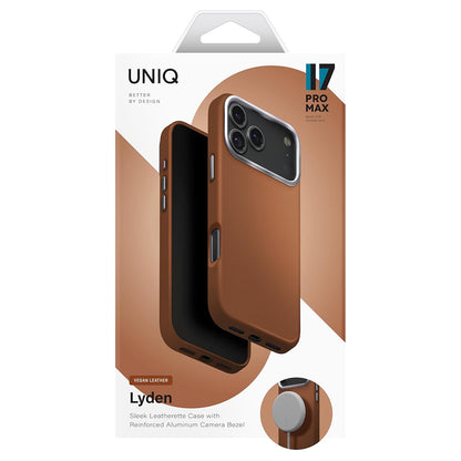 MagSafe ovitek za Apple iPhone 17 Pro Max, UNIQ, Lyden Leatherette, rjav