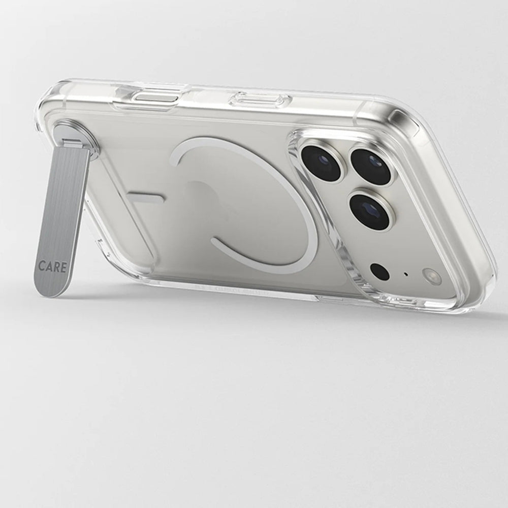 Ovitek MagSafe za Apple iPhone 17 Pro, PanzerGlass, s funkcijo stojala, prozoren