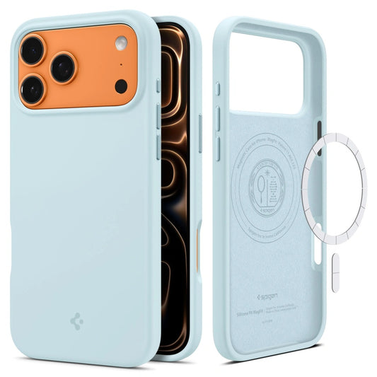 Ovitek MagSafe za Apple iPhone 17 Pro, Spigen, Silicone Fit, Modra