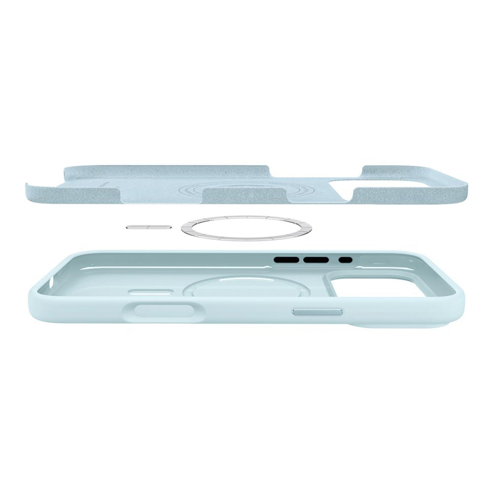 Ovitek MagSafe za Apple iPhone 17 Pro, Spigen, Silicone Fit, Modra