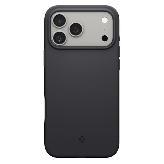 Ovitek MagSafe za Apple iPhone 17 Pro, Spigen, Silicone Fit, Črn