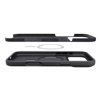 Ovitek MagSafe za Apple iPhone 17 Pro, Spigen, Silicone Fit, Črn