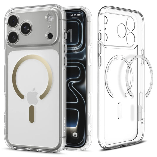 Ovitek MagSafe za Apple iPhone 17 Pro, Spigen, Ultra Hybrid, Prozorno Zlat