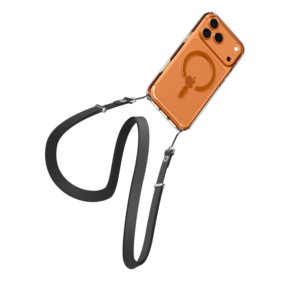 Ovitek MagSafe za Apple iPhone 17 Pro, Spigen, Ultra Hybrid, Prosojno Oranžen