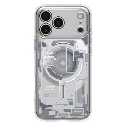 Ovitek MagSafe za Apple iPhone 17 Pro, Spigen, Ultra Hybrid Zero One, Bela