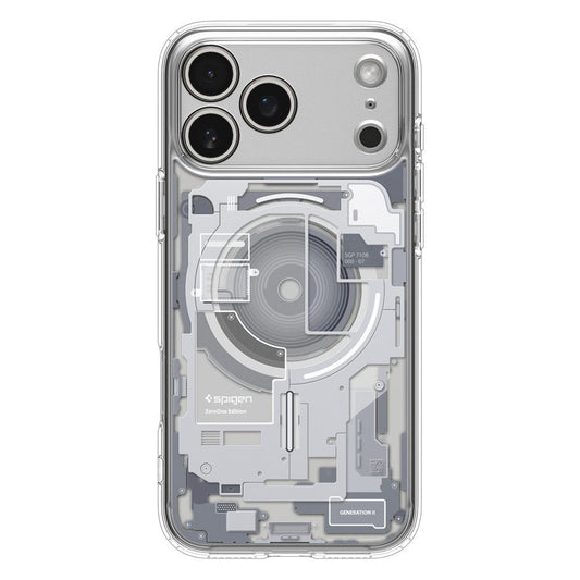 Ovitek MagSafe za Apple iPhone 17 Pro, Spigen, Ultra Hybrid Zero One, Bela