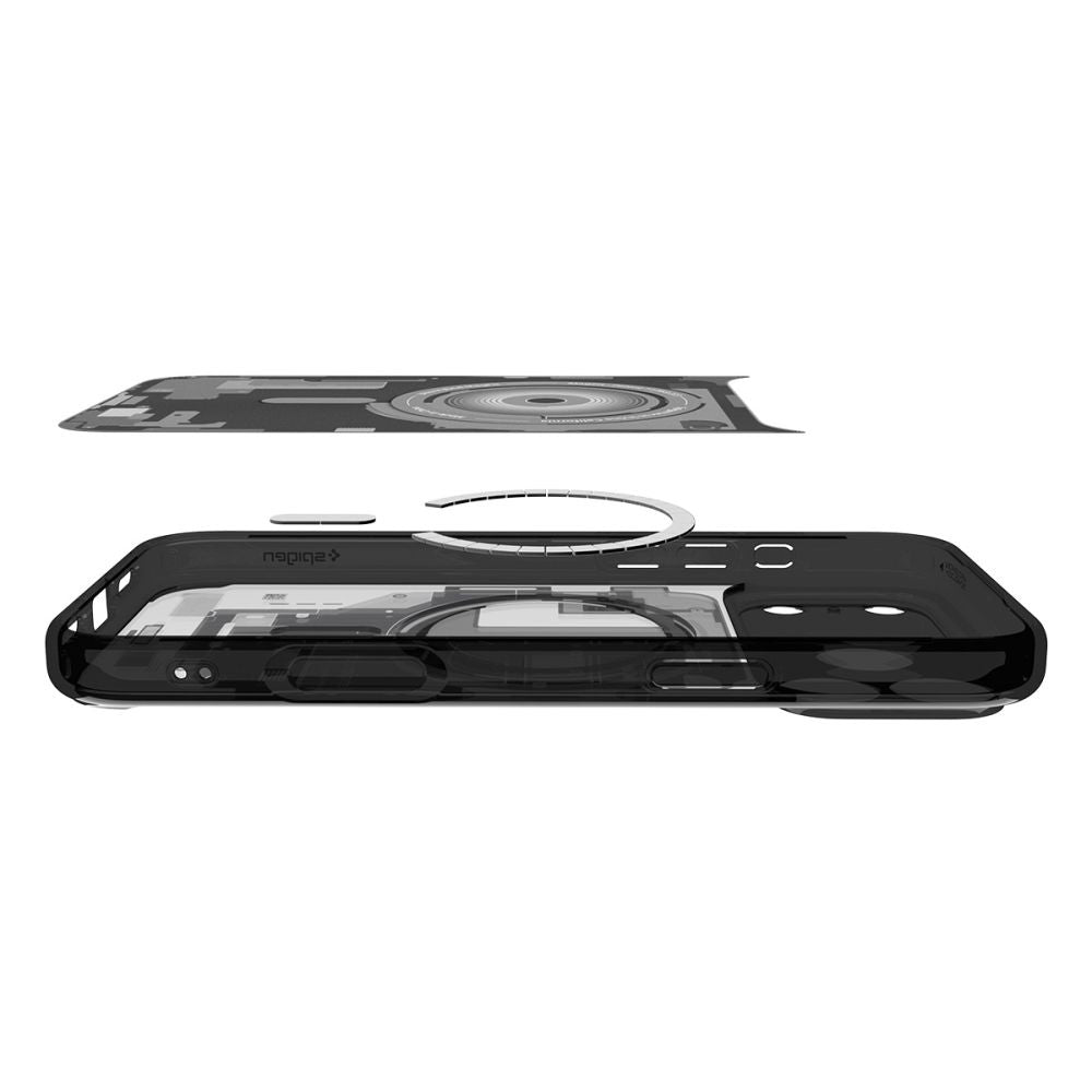 Ovitek MagSafe za Apple iPhone 17 Pro, Spigen, Ultra Hybrid Zero One, Črn