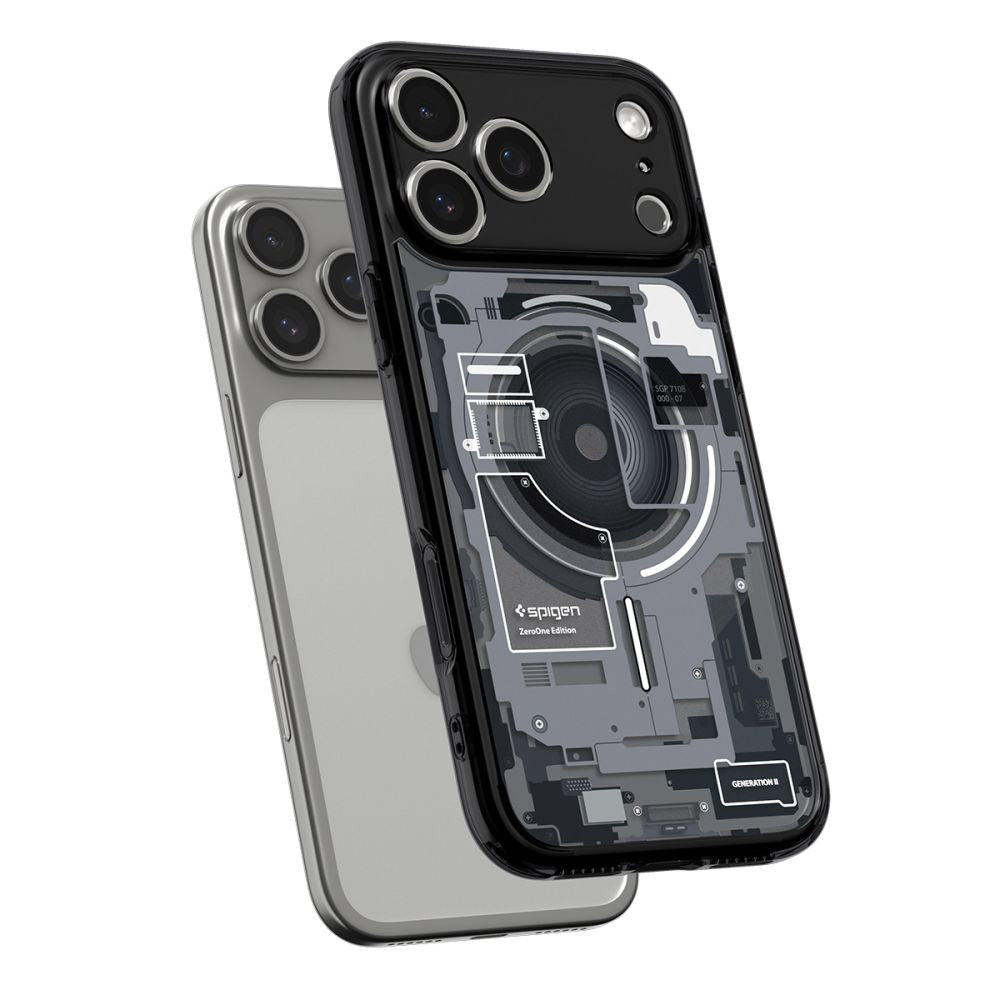Ovitek MagSafe za Apple iPhone 17 Pro, Spigen, Ultra Hybrid Zero One, Črn