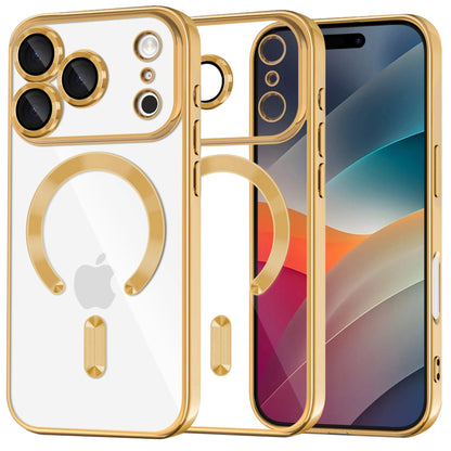 Ovitek MagSafe za Apple iPhone 17 Pro, Techsuit, Luxury Crystal, Zlat