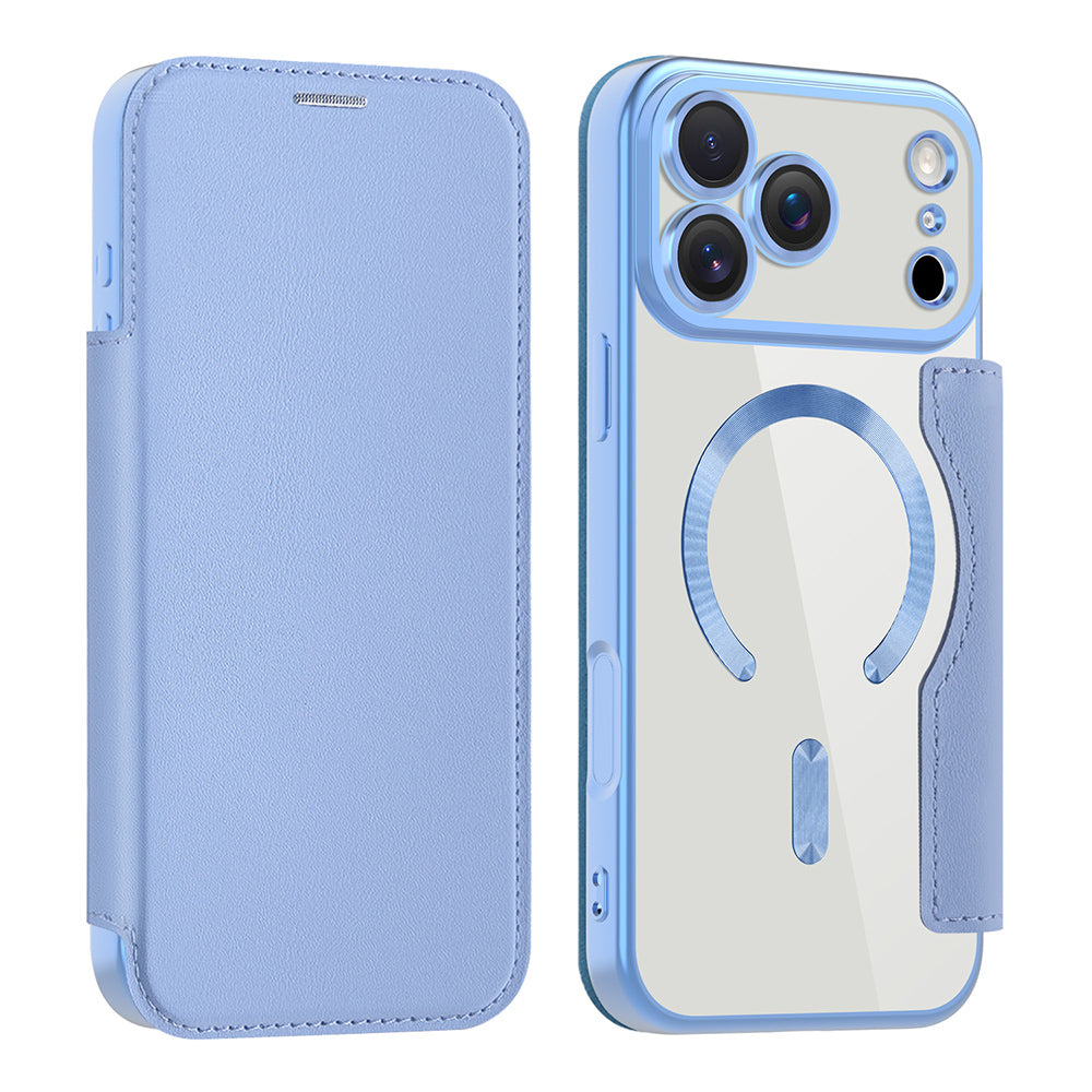 Ovitek MagSafe za Apple iPhone 17 Pro, Techsuit, SmartMag Book, Bleu