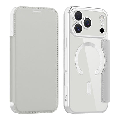 Ovitek MagSafe za Apple iPhone 17 Pro, Techsuit, SmartMag Book, Siv
