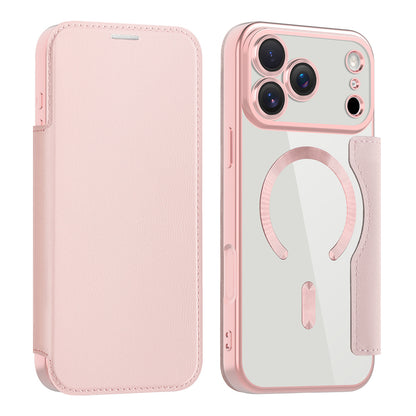 Ovitek MagSafe za Apple iPhone 17 Pro, Techsuit, SmartMag Book, Roza